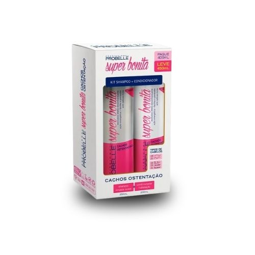 KIT CACHOS OSTENTAÇÃO  - Shampoo, Condicionador, Mascara de Tratamento Intenso e Óleo de Argan